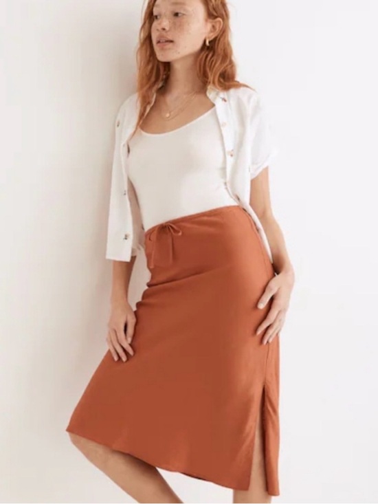 Madewell Dresses & Skirts - Madewell Rust-Orange Midi Skirt - Women